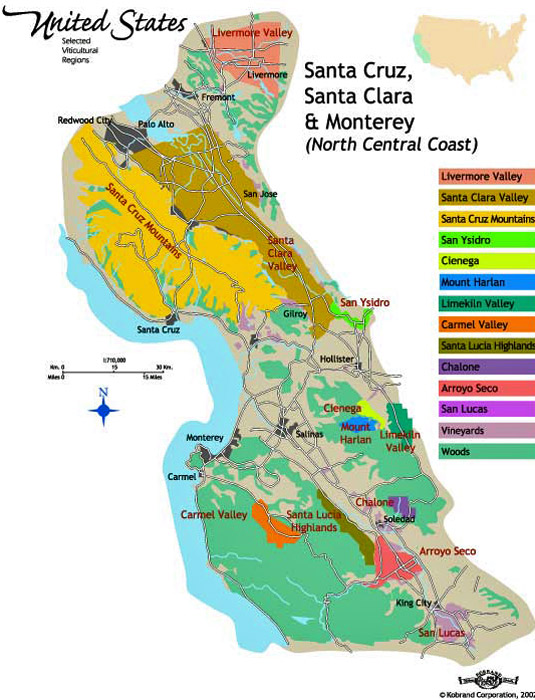 Santa Clara Valley - Wine Region in California, United States