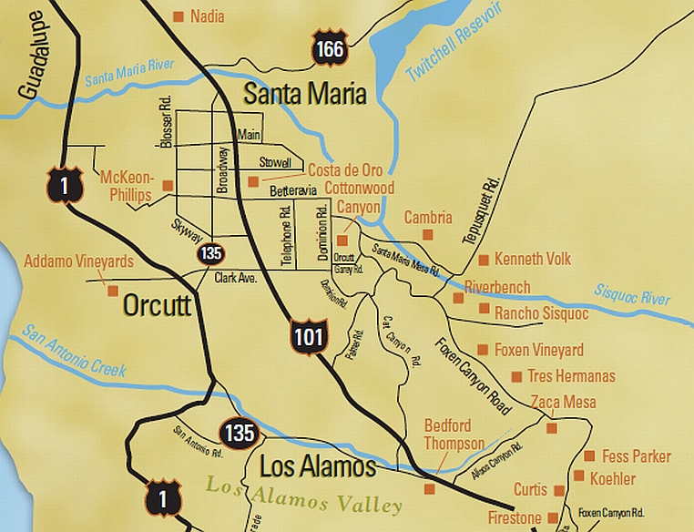 Santa Barbara Wine Maps California Winery Advisor