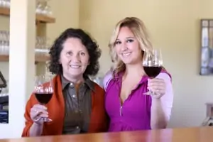 Amelia and Dalia Ceja Inside Wine Tasting Room