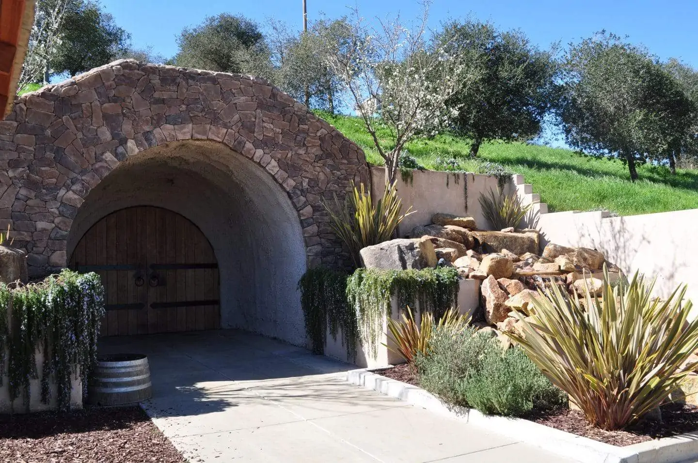 wine cave at california winery