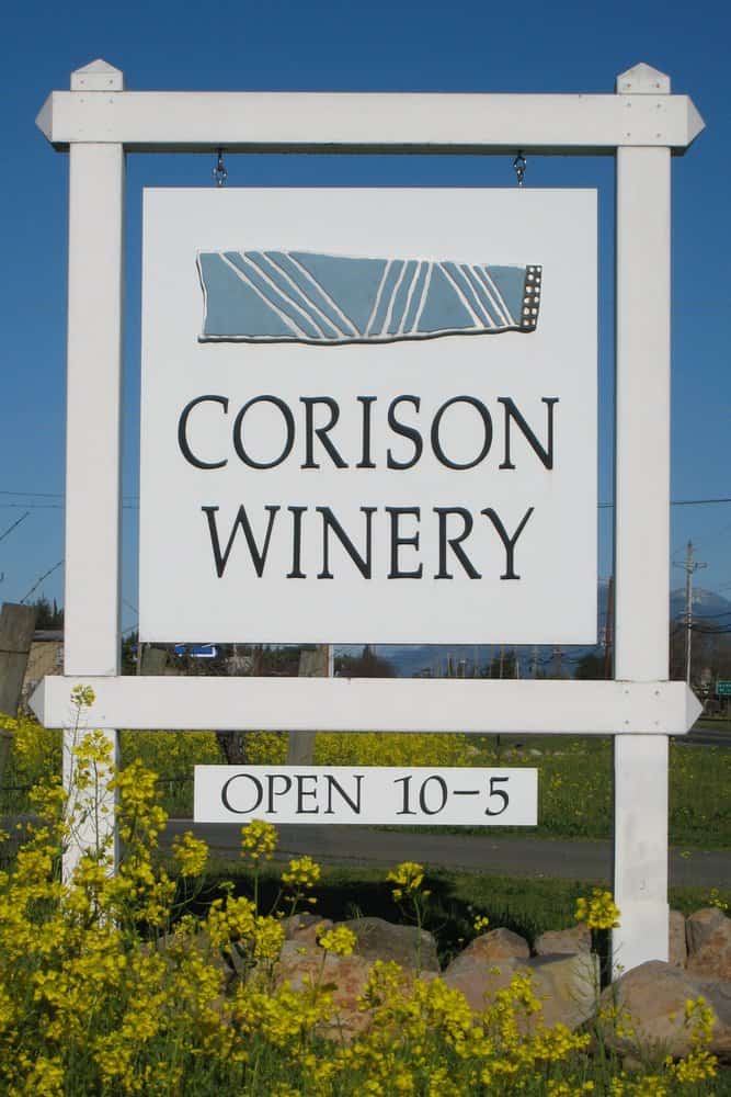 corison winery sign