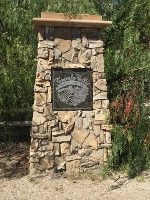 Temecula Valley Wine Country marker