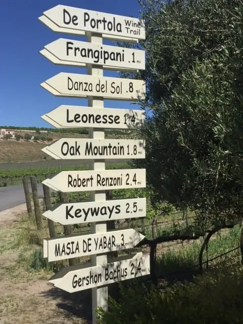 Signs Pointing to Temecula Wineries