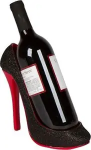 wine show high heel bottle holder