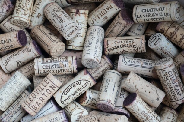 a group of wine corks natural