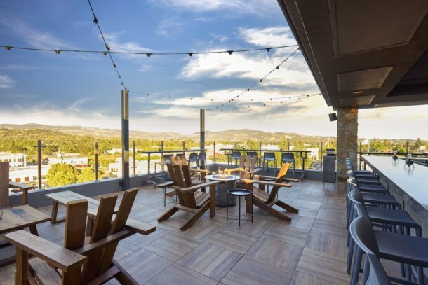 the deck at a top napa valley hotel